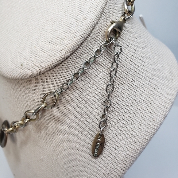 St. Thomas Mixed Metal Disk Statement Necklace - Picture 5 of 7